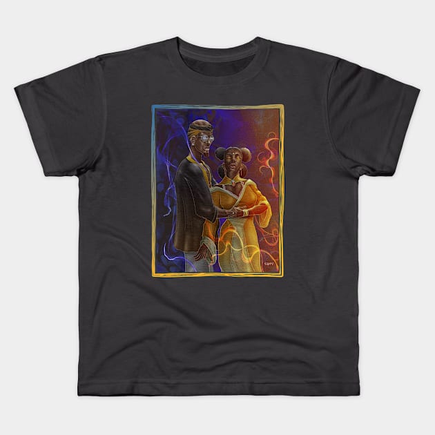 Sun and Moon Kids T-Shirt by UBiv Art Gallery